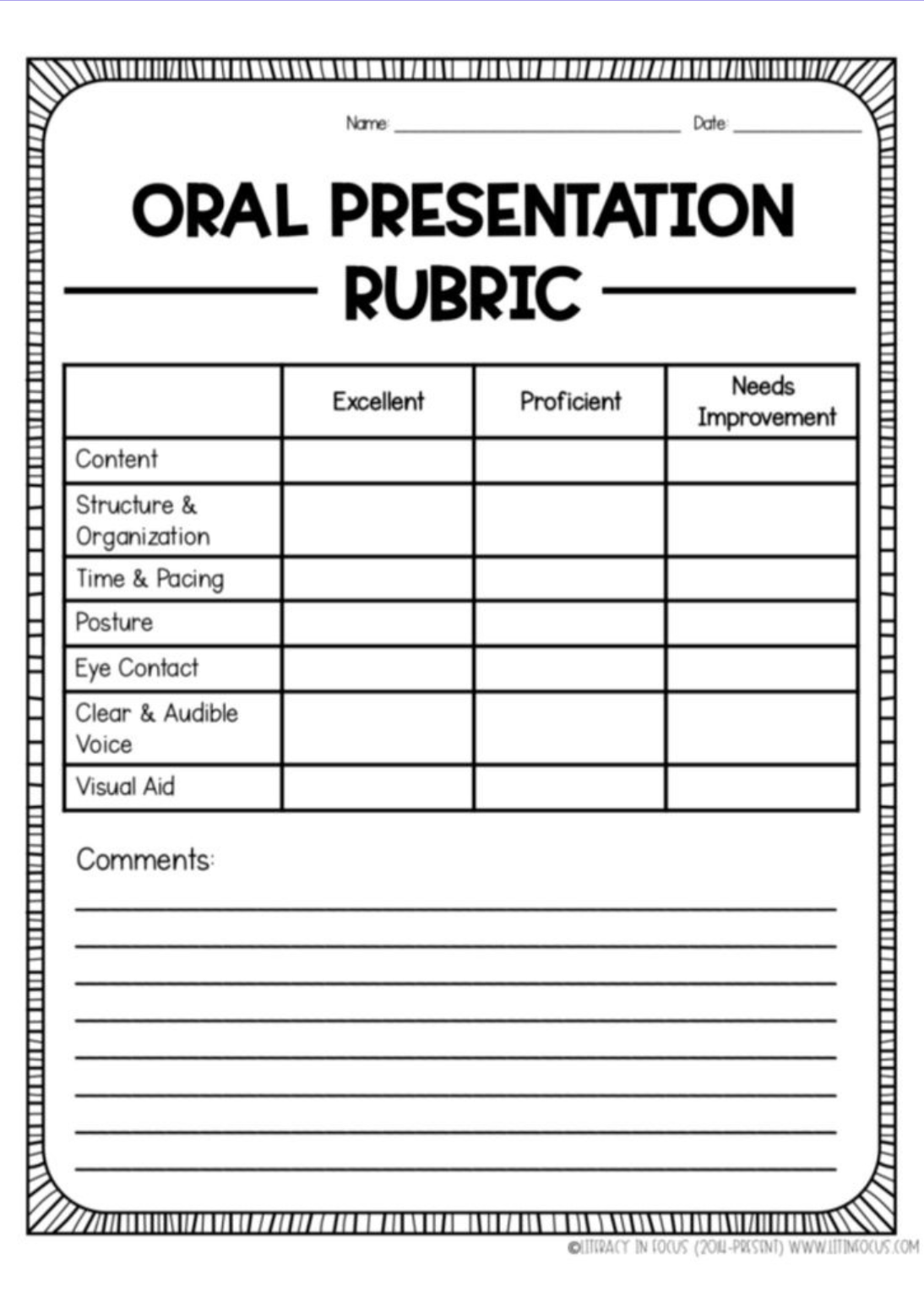 Presentation Rubric